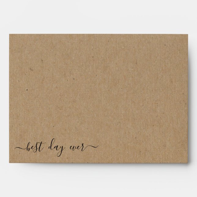 Personalised Best Day Ever Kraft Paper Background Envelope (Front)