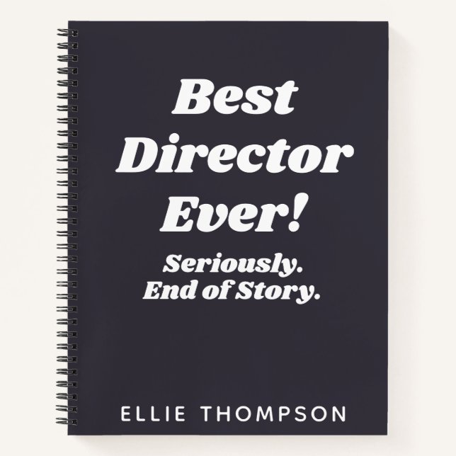 Personalised Best Director Quote Theatre Drama  Notebook (Front)