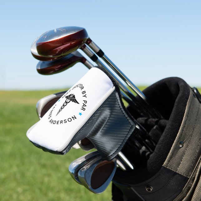 Personalised "Best Doctor by Par" Putter Cover (In Situ)