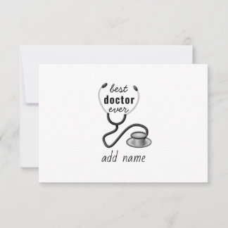 Personalised Best Doctor Ever Thank You Physician Card