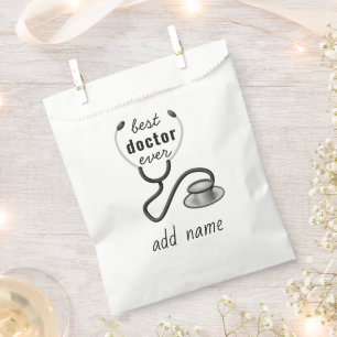 Personalised Best Doctor Ever Thank You Physician Favour Bag