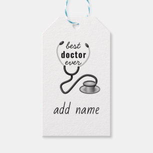 Personalised Best Doctor Ever Thank You Physician Gift Tags