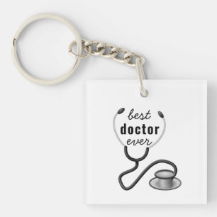 Personalised Best Doctor Ever Thank You Physician Key Ring