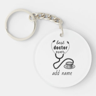 Personalised Best Doctor Ever Thank You Physician Key Ring