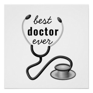 Personalised Best Doctor Ever Thank You Physician Poster
