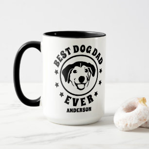 Personalised Best Dog Dad Ever Custom Name Mug