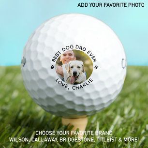 Personalised Best Dog Dad Ever Custom Photo Golf Balls