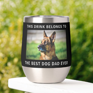 Personalised Best Dog Dad Ever Photo Black