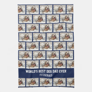 Personalised BEST DOG DAD EVER Photo Kitchen Towel
