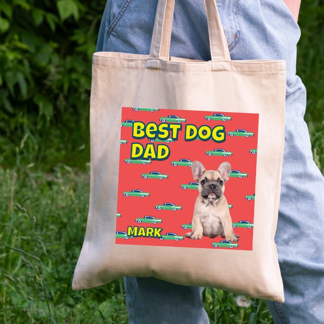Personalised Best Dog Dad Gift – Fun Pet Photo  Tote Bag (Creator Uploaded)