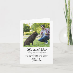 personalised best dog dad greeting card