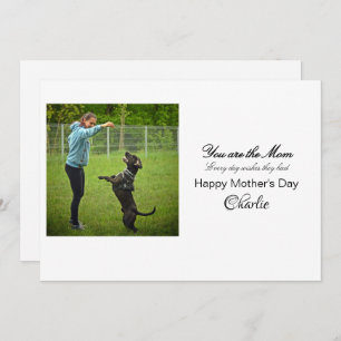 personalised best dog mum greeting card