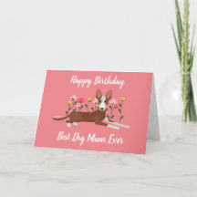 Personalised Best Dog Mum Podenco Pink Floral 
