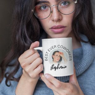 Personalised Best Ever Coworker   Photo Coffee Mug