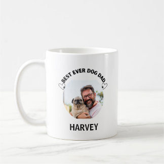 Personalised Best Ever Dog Dad / photo Coffee Mug