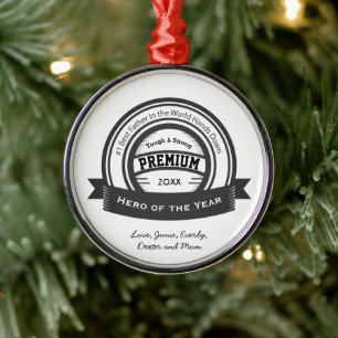 Personalised Best Father Award Ornaments
