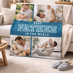 Personalised Best Father’s Day Custom daddy Fleece Blanket