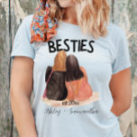 Personalised best friend est friendship  T-Shirt<br><div class="desc">Personalised besties established friendship t shirt for sisters are bestfriend for any occasion,  holidays and events. Can be customised</div>