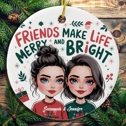 Personalised Best Friend - Friends Keepsake Ceramic Ornament