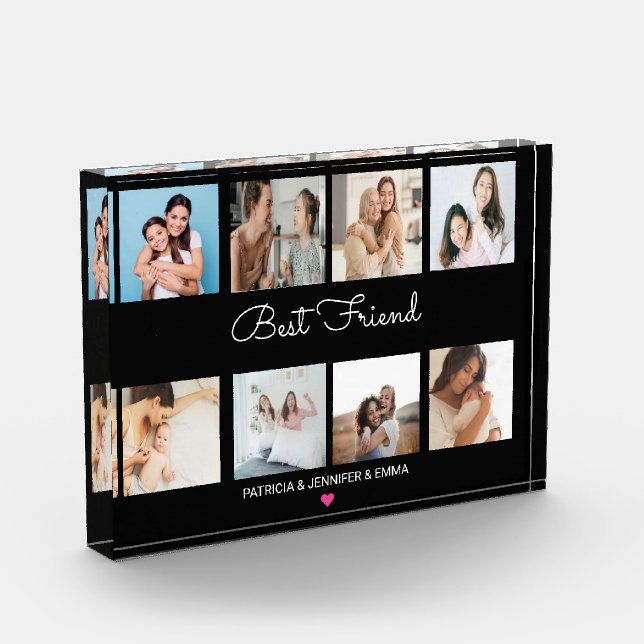 Personalised best friend hand lettering | Photo Block (Left)