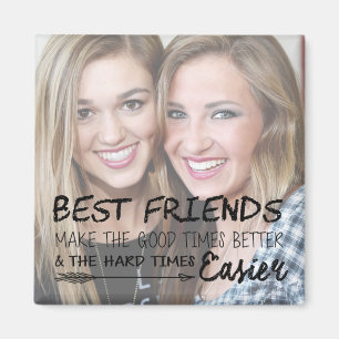 Personalised Best Friend Photo Quote Magnet