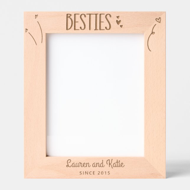 Personalised Best Friend Photograph  Etched Frames (Front)