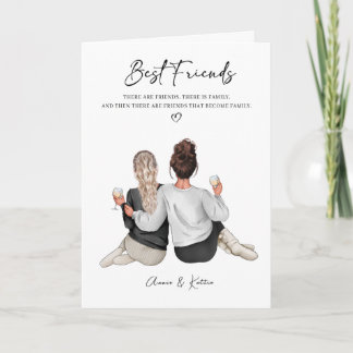 Personalised Best Friend Print, Best Friend Gift Card