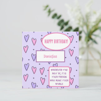 Personalised Best Friend Quote Birthday Card