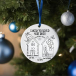 Personalised Best Friend Upload Photo Christmas Ceramic Ornament<br><div class="desc">Celebrate the special bond with your best friend this holiday season with our Personalised Best Friend Upload Photo Christmas Ceramic Ornament. Perfect for expressing how much you wish they lived next door, this ornament allows you to upload a favourite photo, turning it into a cherished keepsake. Whether it’s a memory...</div>