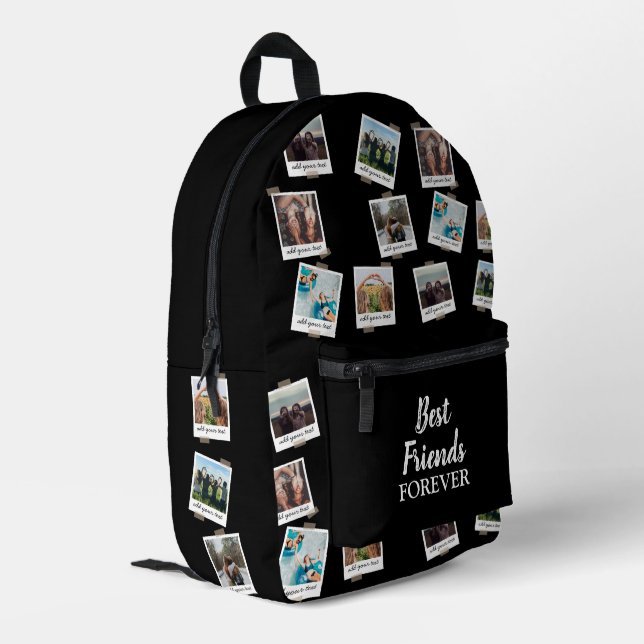 Personalised Best Friends 6 Photo Custom Collage Printed Backpack (Back Corner Left)