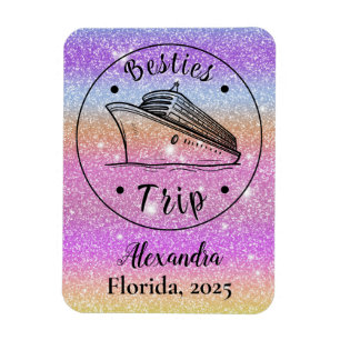 Personalised Best Friends Cruise Cabin Magnet