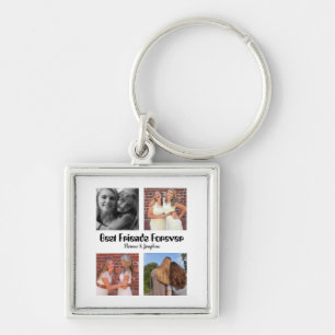 Personalised Best friends forever 4 photo collage Key Ring