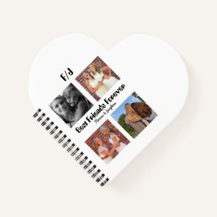 Personalised Best friends forever 4 photo collage Notebook