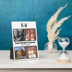 Personalised Best friends forever 4 photo collage Plaque