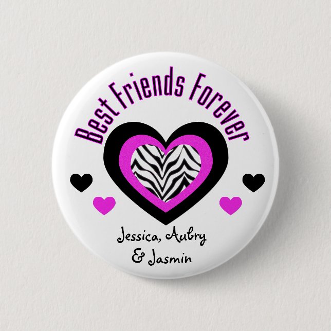 Personalised: Best Friends Forever: Button (Front)