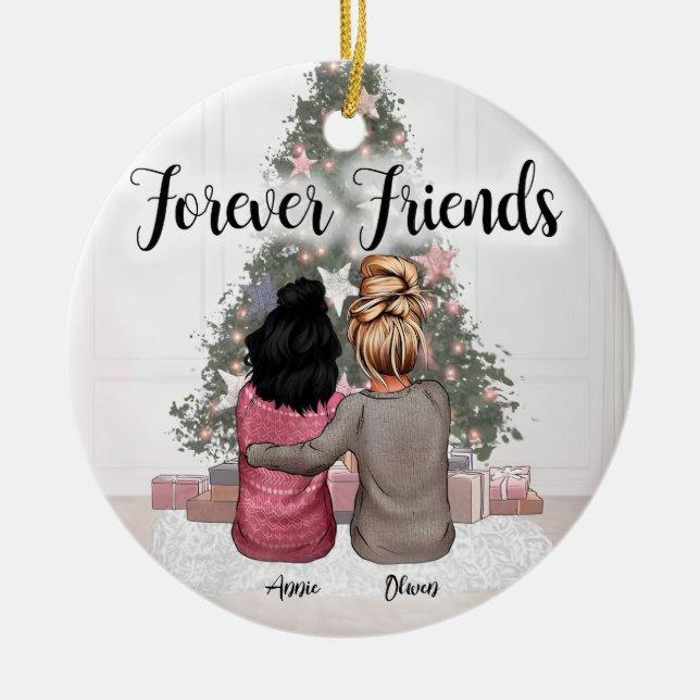 Personalised Best Friends Forever Ornament (Front)