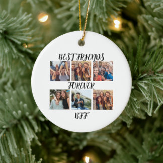 Personalised "Best Friends Forever" Photo Template Ceramic Ornament