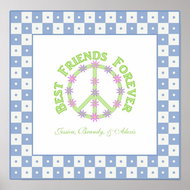 Personalised Best Friends Forever Poster (Front)