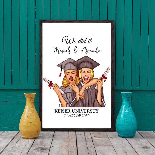 Personalised best Friends Graduation, Besties grad Poster (Creator Uploaded)