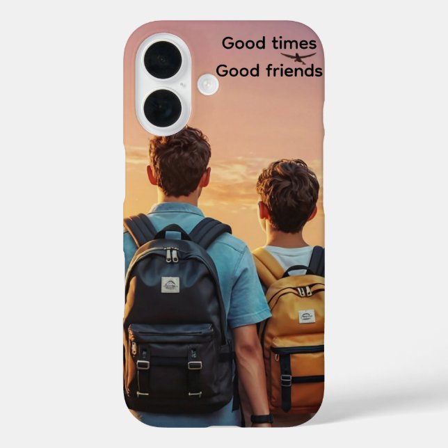 Personalised Best Friends Illustration Case-Mate iPhone Case (Back)