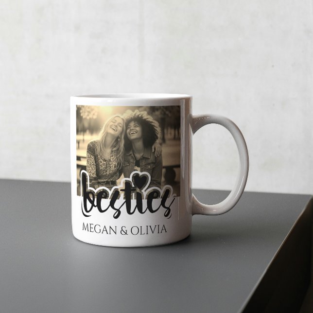 Personalised Best Friends – Modern Minimalist  Coffee Mug (Creator Uploaded)