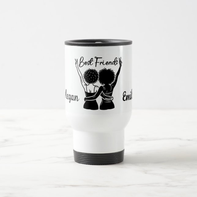 Personalised Best Friends Travel Mug (Center)