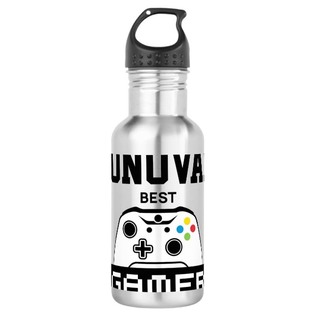 Personalised Best Gamer 710 Ml Water Bottle (Front)