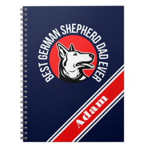 Personalised Best German Shepherd Dad Ever Notebook