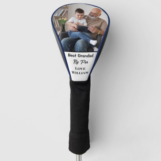 Personalised Best Grandad By Par Driver Cover (Front)