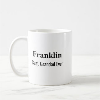 Personalised Best Grandad Ever Monogrammed  Coffee Mug