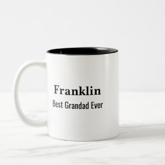 Personalised Best Grandad Ever Monogrammed  Two-Tone Coffee Mug