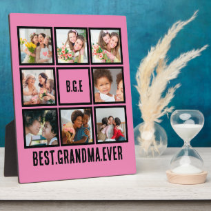 Personalised Best Grandma Ever 8 Photo Collage Plaque