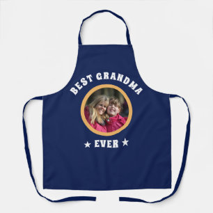 Personalised Best Grandma Ever Custom Family Photo Apron
