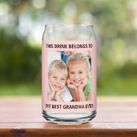  Personalised Best Grandma Ever Photo Pink